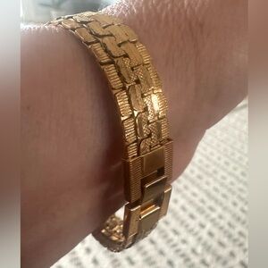 Gold Bracelet, 7 inch diameter